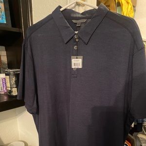 John varvatos dark blue collared shirt